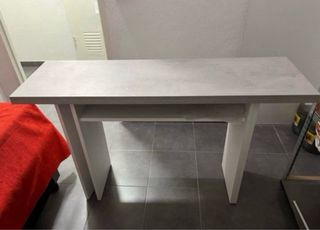 Consolle allungabile grigia e bianca Mesa