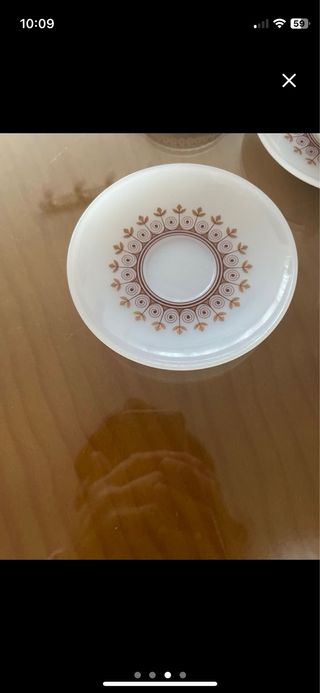 Juego café 6 tazas porcelana NUEVO. VINTAGE