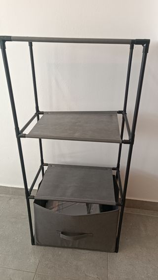 Estantería 3 baldas gris oscuro