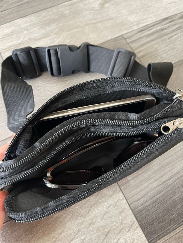 Marsupio nero - cintura regolabile