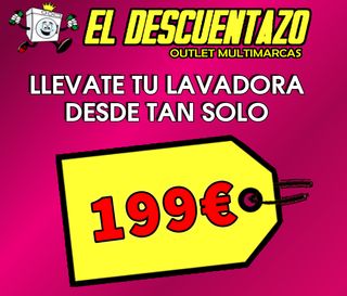 Lavadoras desde 199€. Productos con tara estetica 