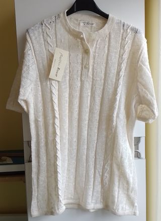 Maglia mezza manica misto lino