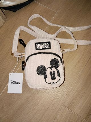 Bolso bandolera Mickey Mouse beige