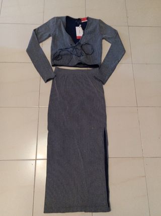 Conjunto falda y top azul - NUEVO
