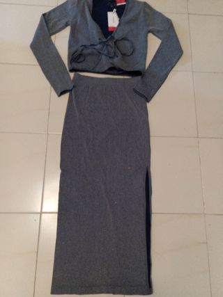 Conjunto falda y top azul - NUEVO