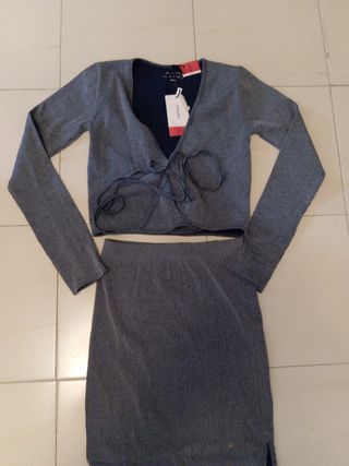 Conjunto falda y top azul - NUEVO