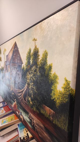 Cuadro al óleo - Paisaje Molino 154x74