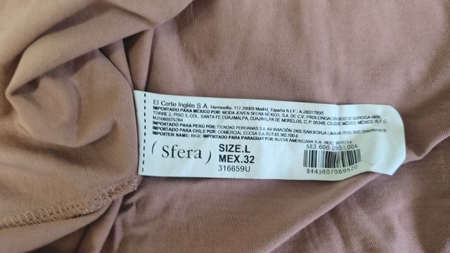 Camiseta Sfera beige talla L