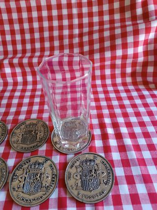 10 Posavasos 5 Peseta Vintage