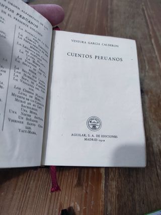 Cuentos peruanos. Ventura García Calderón