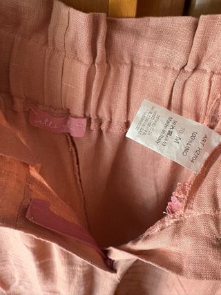 Conjunto lino rosa - chaleco y pantalón