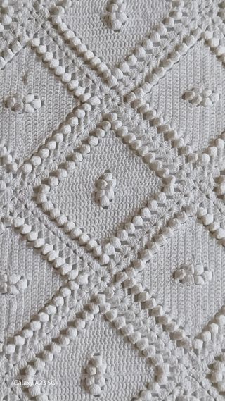 Colcha ganchillo algodón blanco