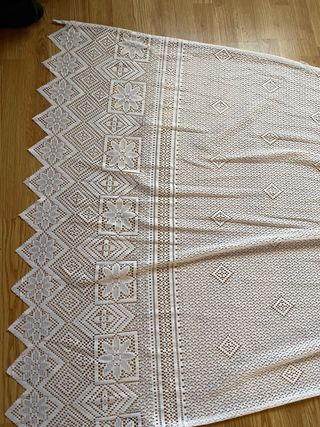 Pareja de Cortinas blancas de encaje