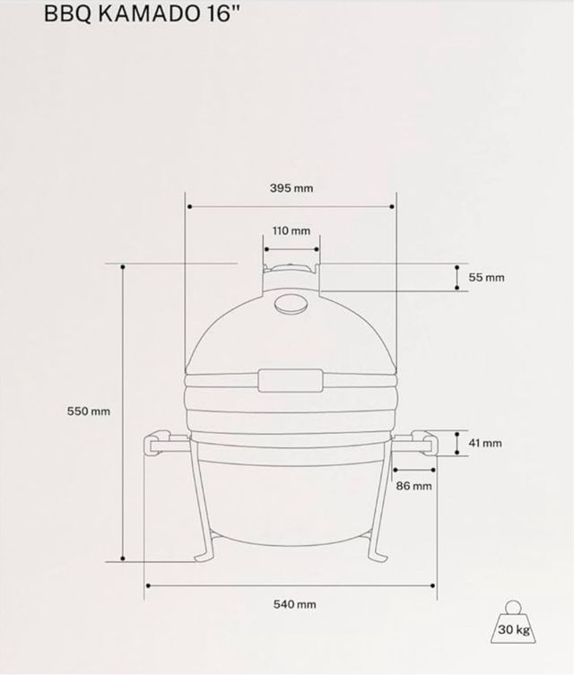 Barbacoa CREATE KAMADO 16" ROJA SIN ESTRENAR