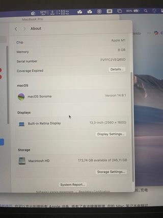 MacBook Pro 13" M1 Touch Bar 2020 8GB 256GB