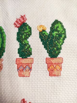 Tapiz Cactus Punto de Cruz