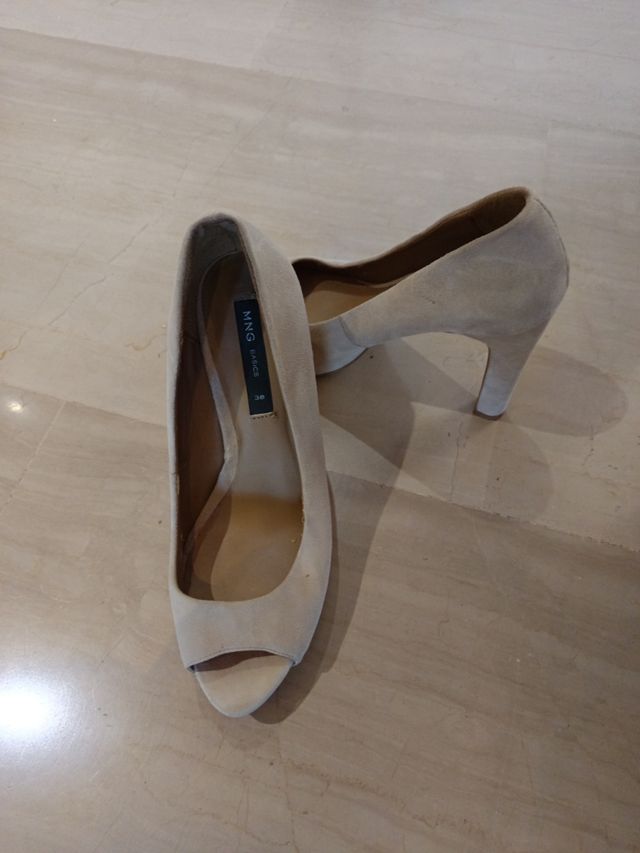 Tacones Mango beige