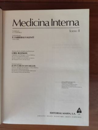 Medicina Interna tomo II. Ciril Rozman