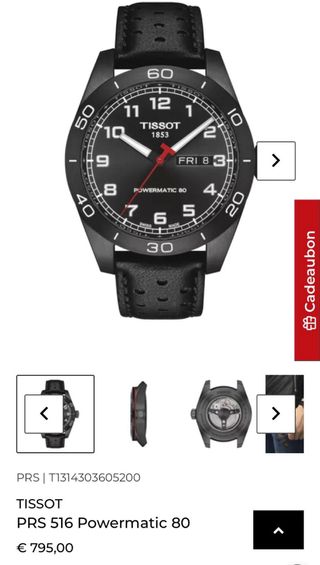 TISSOT Powermatic 80 - Reloj negro
