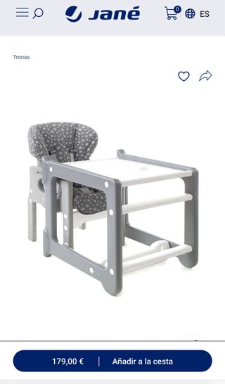 Trona Jané convertible a pupitre. nueva vale 179€