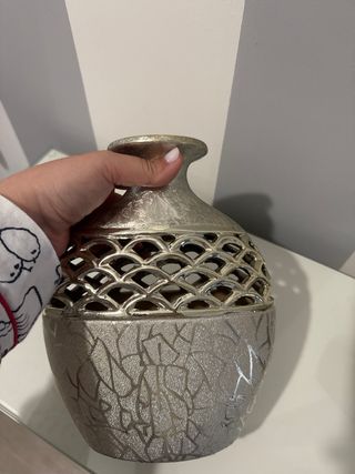 Jarrón plata decorativo