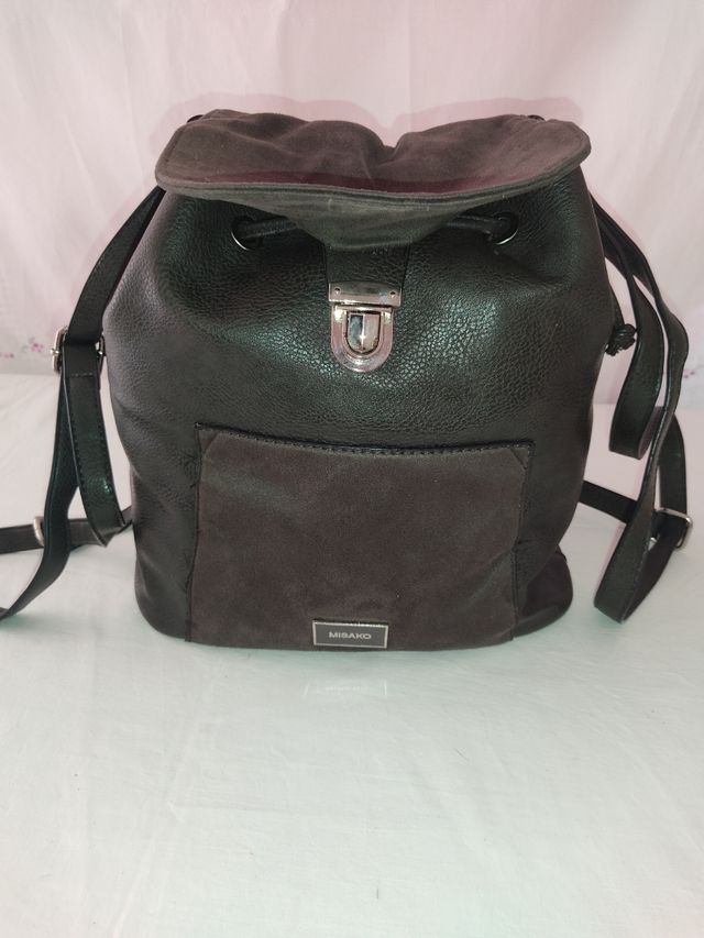 Mochila MISAKO negra y marrón