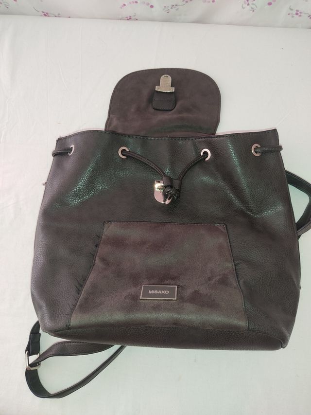 Mochila MISAKO negra y marrón