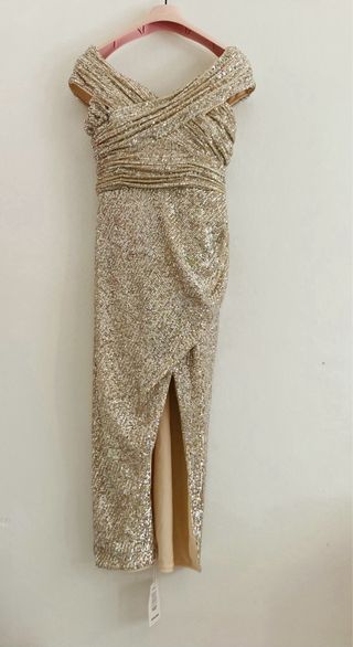 Vestido dorado SELF PORTRAIT