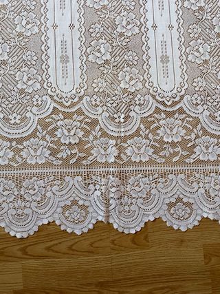 Dos Cortinas encaje blanco -