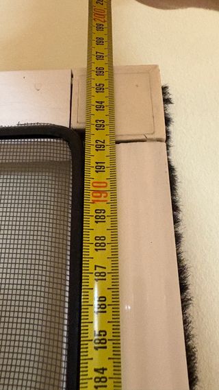 Mosquitera puerta PVC blanco