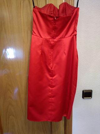 Vestido rojo fiesta con torera - Talla M