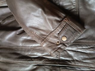 Chaqueta de cuero Cortefiel marrón