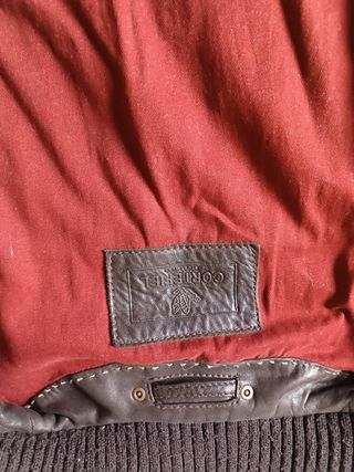 Chaqueta de cuero Cortefiel marrón