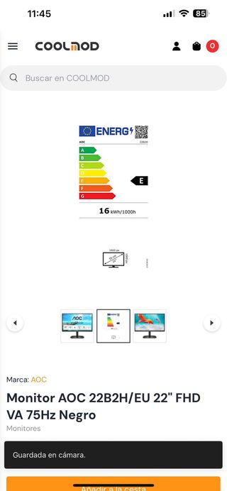 Monitor AOC 22B2H/EU 22" FHD VA 75Hz