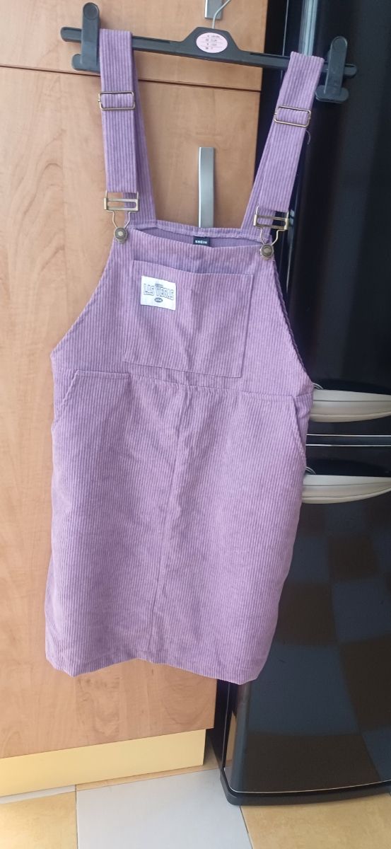 Peto de pana morado - Vestido