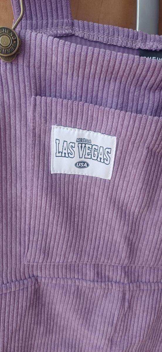 Peto de pana morado - Vestido