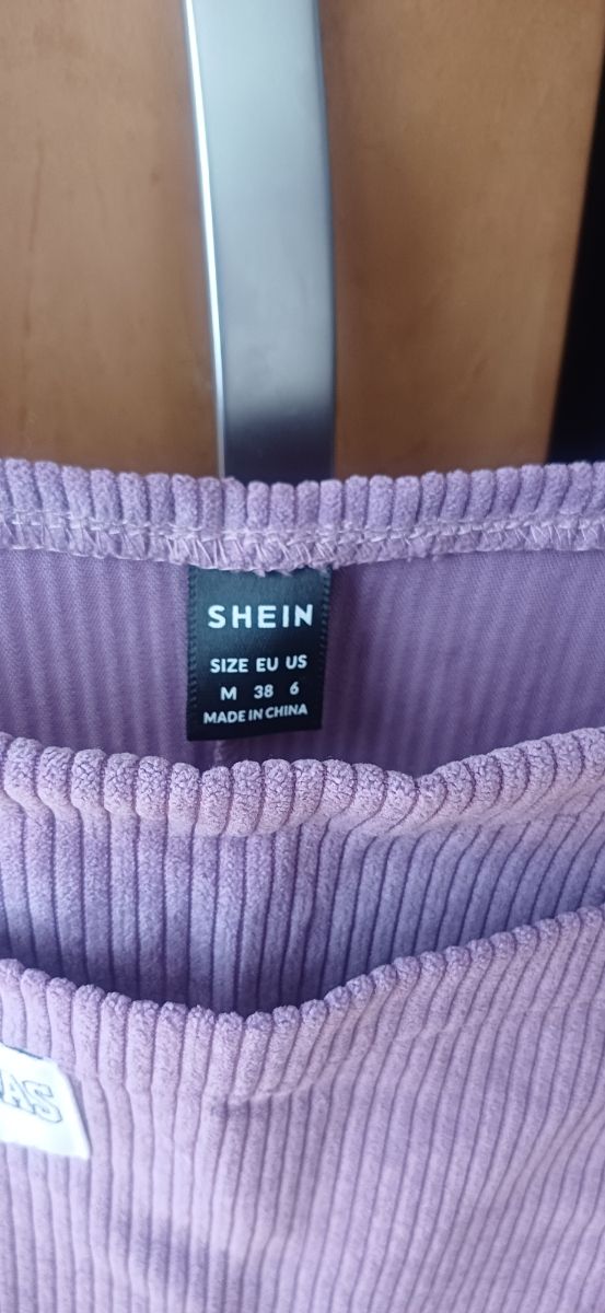 Peto de pana morado - Vestido