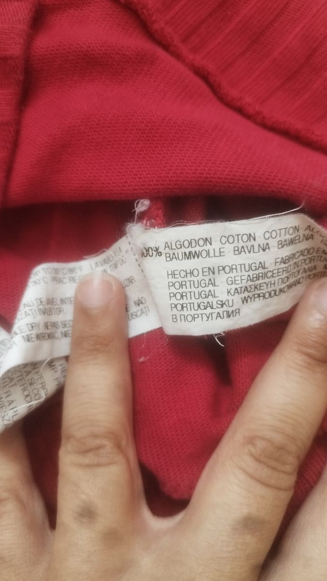 Camisetas punto rojas - Talla S