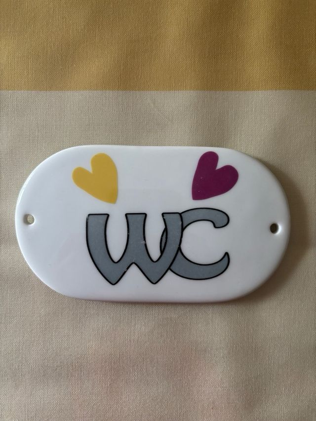 Cartel WC cerámico - Baño