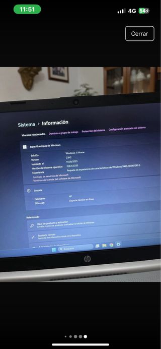 Portátil HP i5 Plata