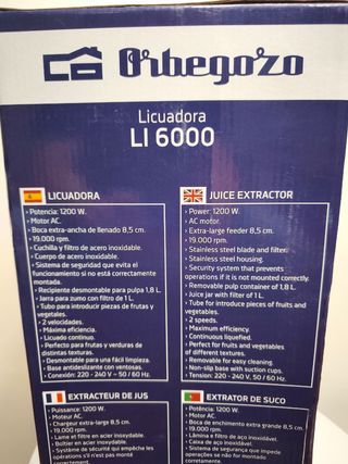 Licuadora Orbegozo