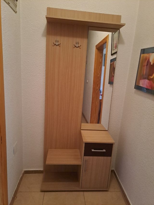 Mueble recibidor madera - espejo