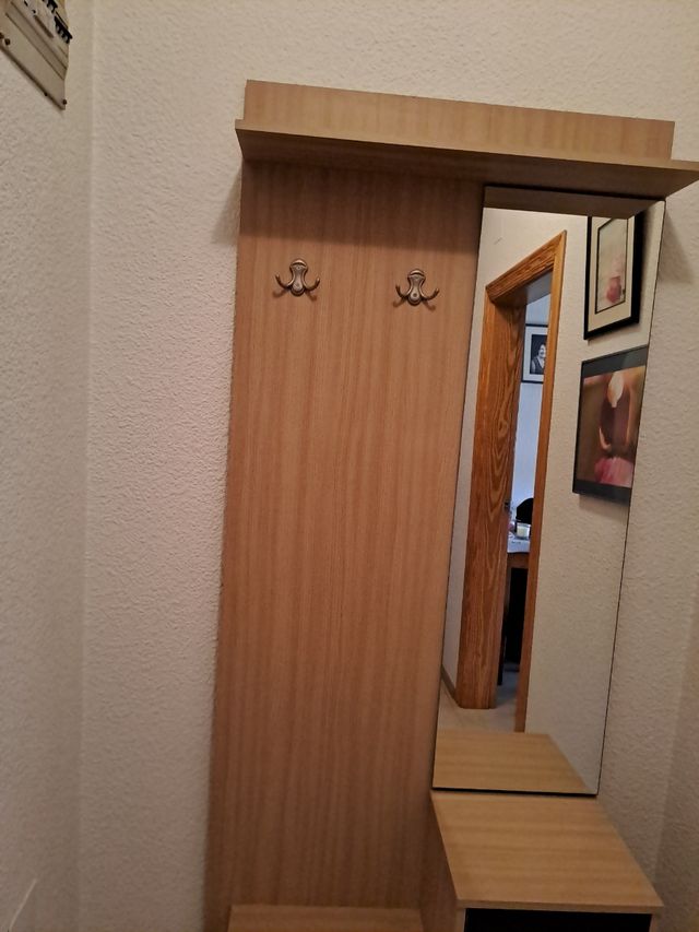 Mueble recibidor madera - espejo