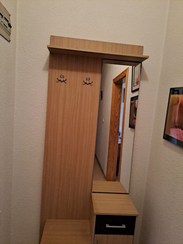 Mueble recibidor madera - espejo