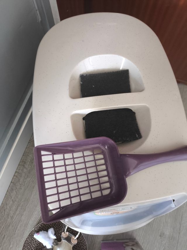 Kit aseo gato: arenero + juguetes