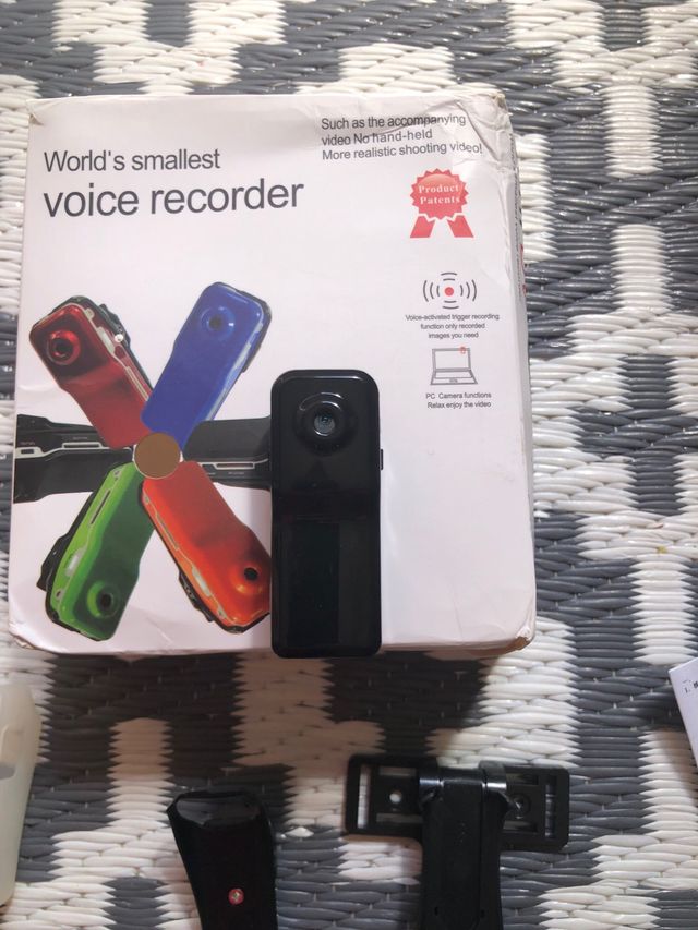 Gravador de voz mini câmara