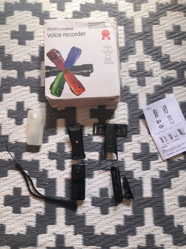 Gravador de voz mini câmara