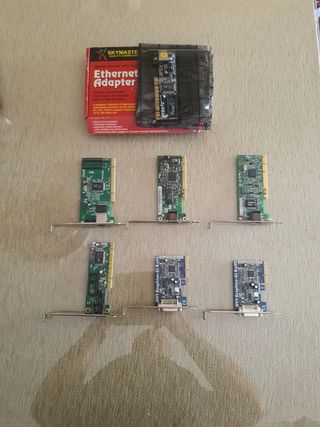 Lote Tarjetas PCI Red Lan y VGA x7
