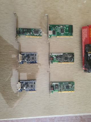 Lote Tarjetas PCI Red Lan y VGA x7