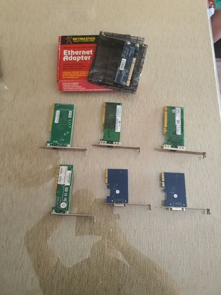Lote Tarjetas PCI Red Lan y VGA x7